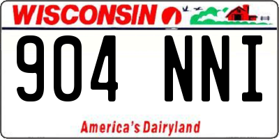 WI license plate 904NNI