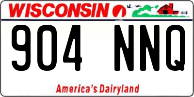 WI license plate 904NNQ