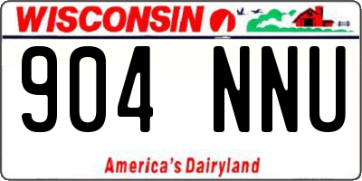 WI license plate 904NNU