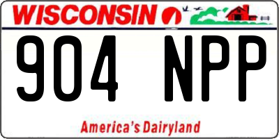 WI license plate 904NPP