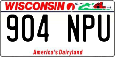 WI license plate 904NPU