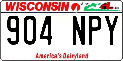 WI license plate 904NPY