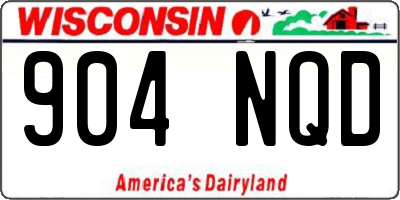 WI license plate 904NQD