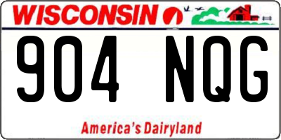 WI license plate 904NQG