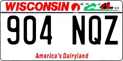 WI license plate 904NQZ
