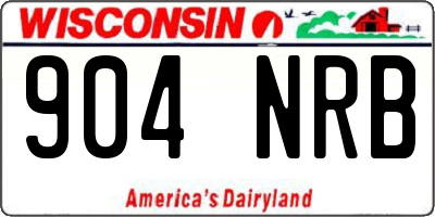 WI license plate 904NRB