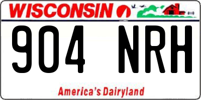 WI license plate 904NRH