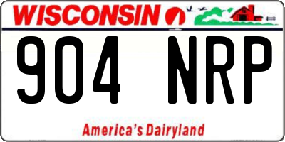 WI license plate 904NRP