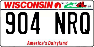 WI license plate 904NRQ