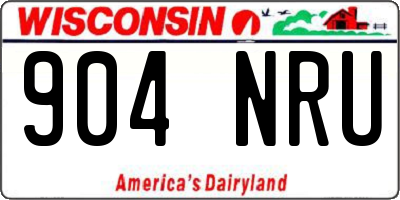 WI license plate 904NRU