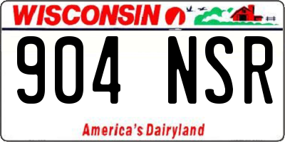 WI license plate 904NSR