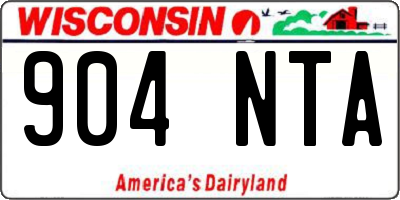 WI license plate 904NTA