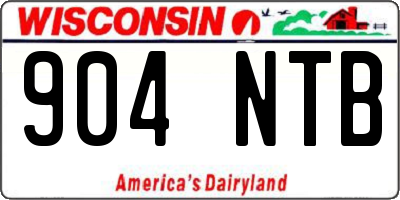 WI license plate 904NTB