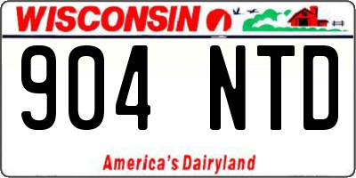 WI license plate 904NTD
