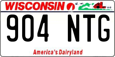 WI license plate 904NTG