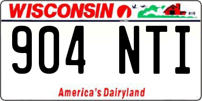 WI license plate 904NTI