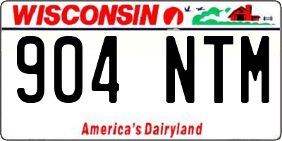 WI license plate 904NTM