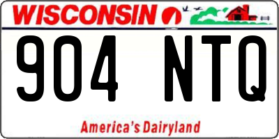 WI license plate 904NTQ