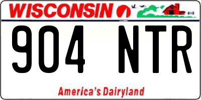 WI license plate 904NTR