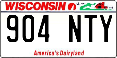 WI license plate 904NTY