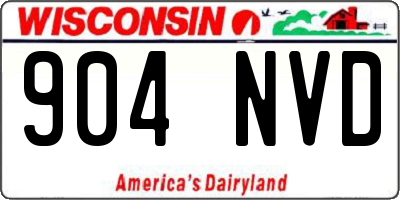 WI license plate 904NVD