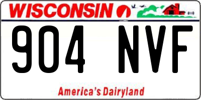 WI license plate 904NVF