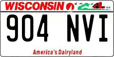 WI license plate 904NVI