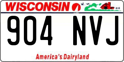 WI license plate 904NVJ