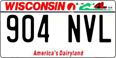 WI license plate 904NVL