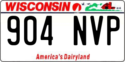 WI license plate 904NVP