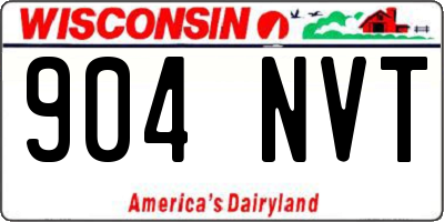 WI license plate 904NVT