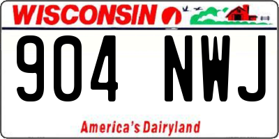 WI license plate 904NWJ