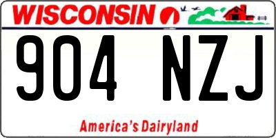 WI license plate 904NZJ