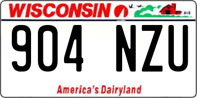 WI license plate 904NZU
