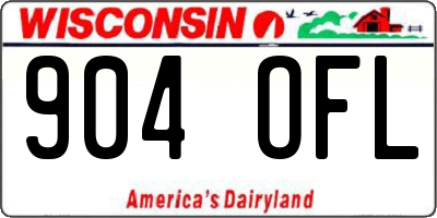 WI license plate 904OFL