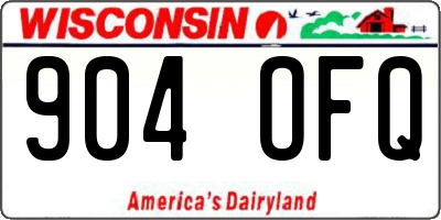 WI license plate 904OFQ