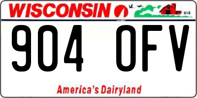 WI license plate 904OFV