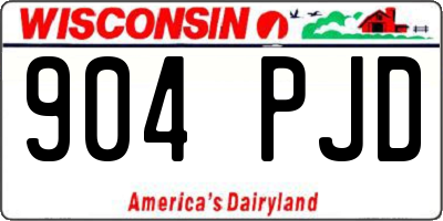WI license plate 904PJD