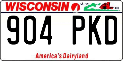 WI license plate 904PKD