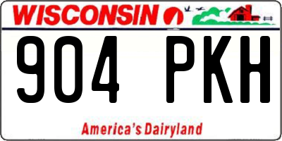 WI license plate 904PKH