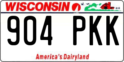 WI license plate 904PKK