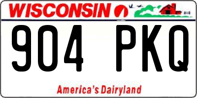 WI license plate 904PKQ