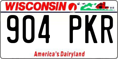 WI license plate 904PKR