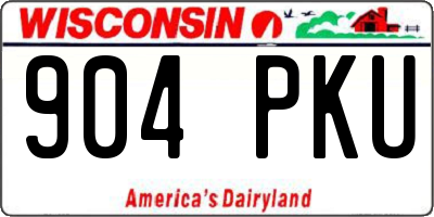 WI license plate 904PKU