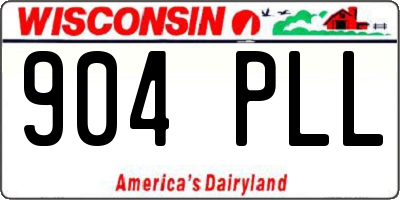 WI license plate 904PLL