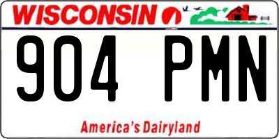WI license plate 904PMN