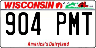 WI license plate 904PMT