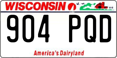 WI license plate 904PQD