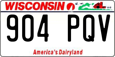 WI license plate 904PQV