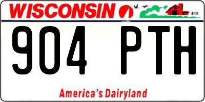 WI license plate 904PTH